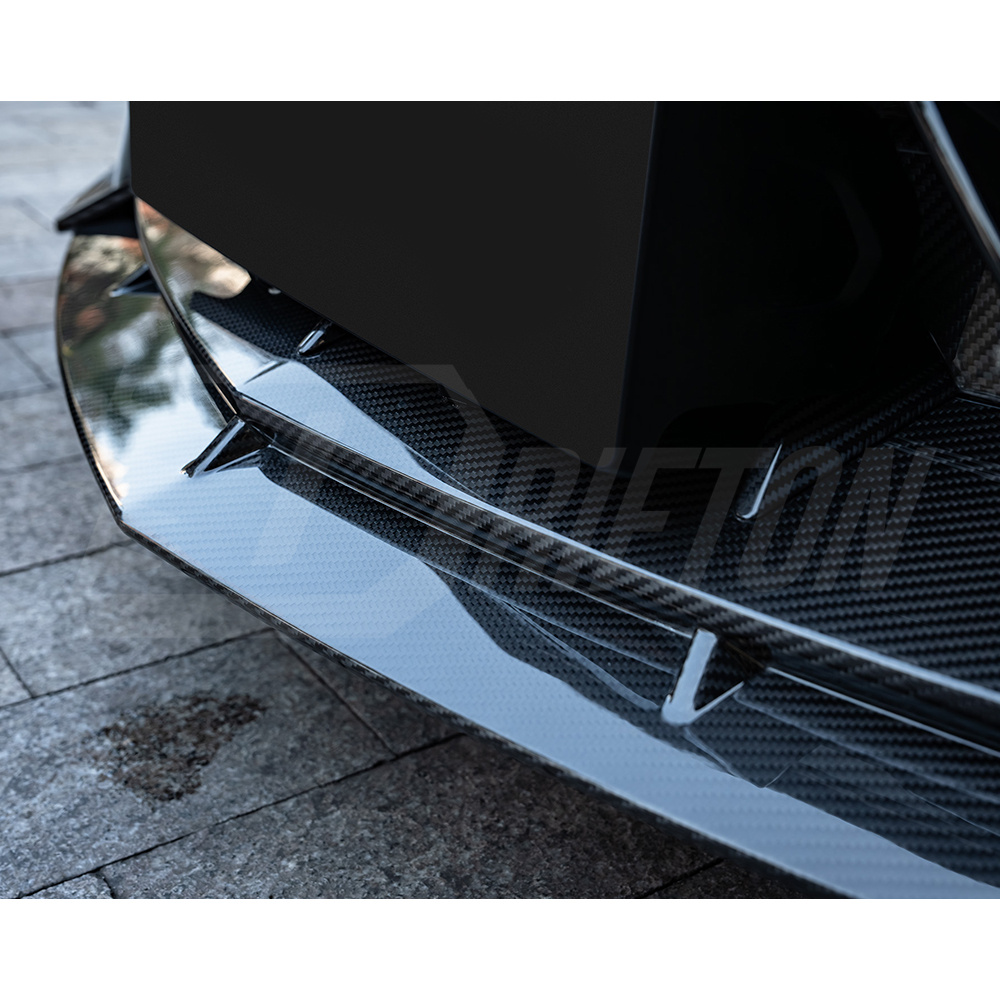 Mansory Style Dry Carbon Fiber Front Bumper Lip Splitters Set For Lamborghini Revuelto 2023-ON