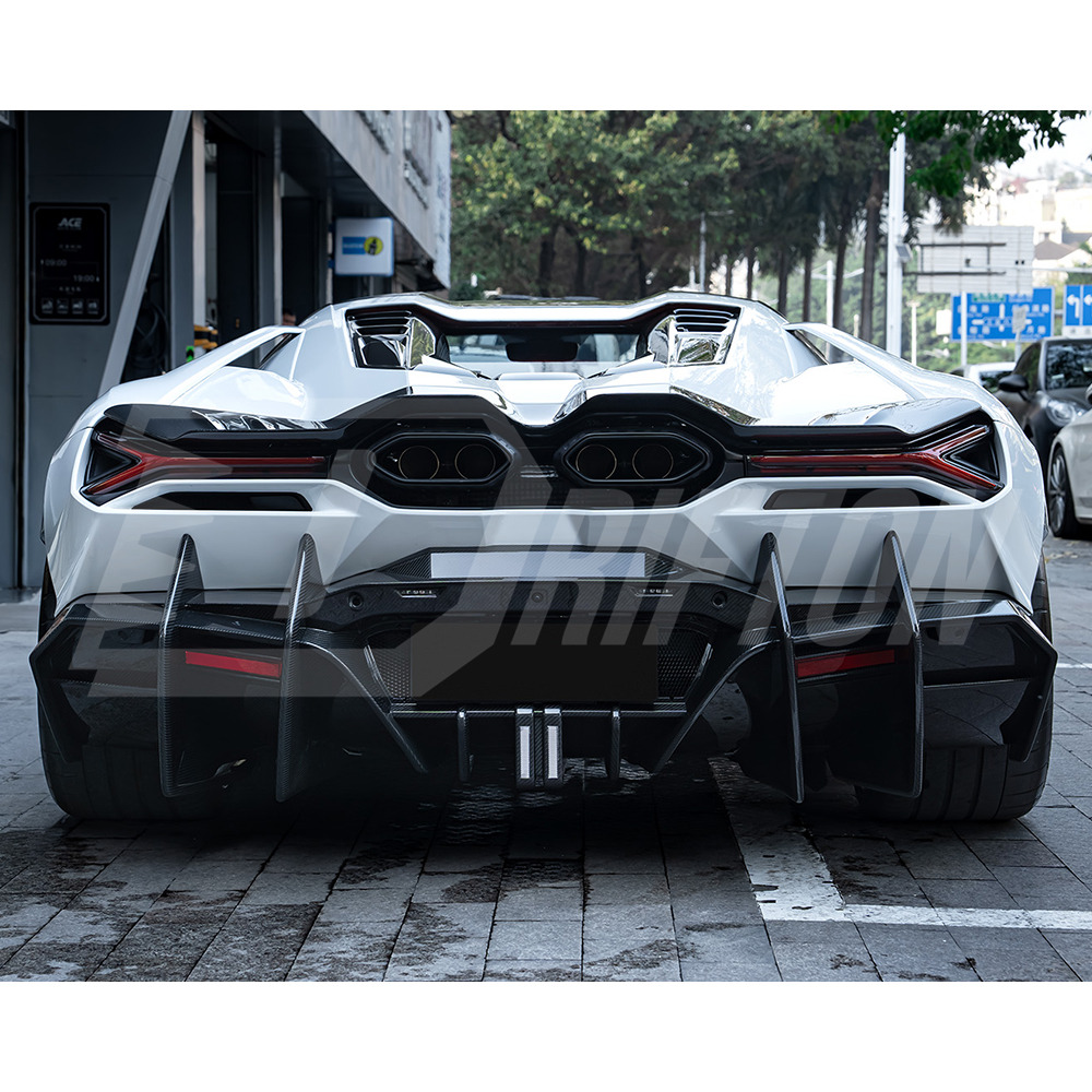 Mansory Style Dry Carbon Fiber Rear Diffuser For Lamborghini Revuelto 2023-ON
