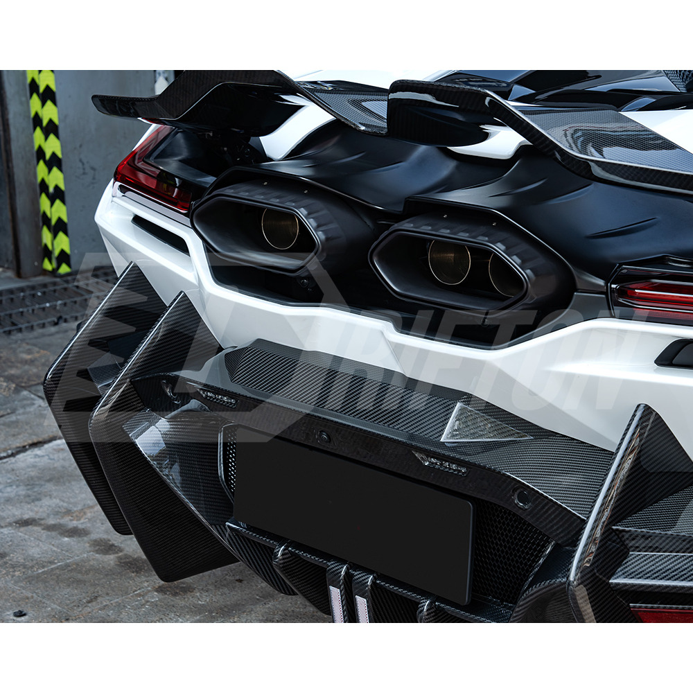 Mansory Style Dry Carbon Fiber Rear Diffuser For Lamborghini Revuelto 2023-ON
