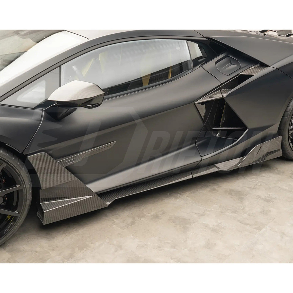 Mansory Style Dry Carbon Fiber Side Skirt Flap For Lamborghini Revuelto 2023-ON