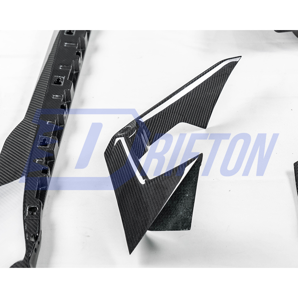 OEM Style Dry Carbon Fiber Front Bumper Side Air Vent Cover Trims For Lamborghini Revuelto 2023-ON