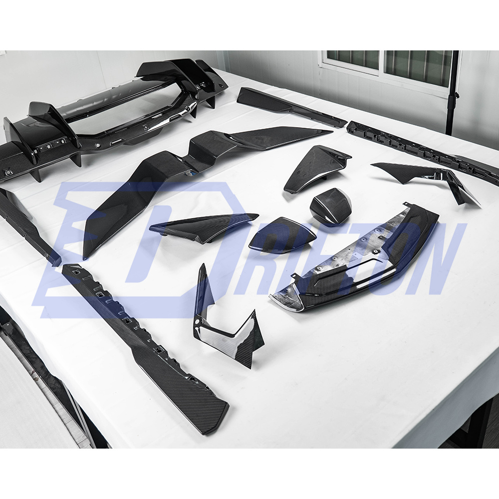 OEM Style Dry Carbon Fiber Front Bumper Side Air Vent Cover Trims For Lamborghini Revuelto 2023-ON