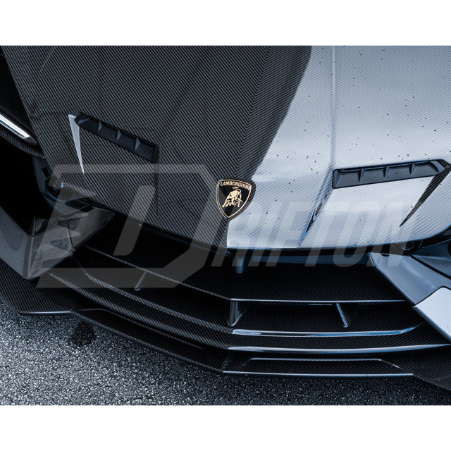 1016 Style Dry Carbon Fiber Front Bumper Lip For Lamborghini Revuelto 2023-ON