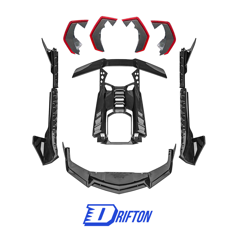 Duke Style Dry Carbon Fiber Aero Body Kits For Lamborghini Revuelto 2023-ON