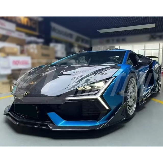Duke Style Dry Carbon Fiber Front Lip Splitter For Lamborghini Revuelto 2023-ON