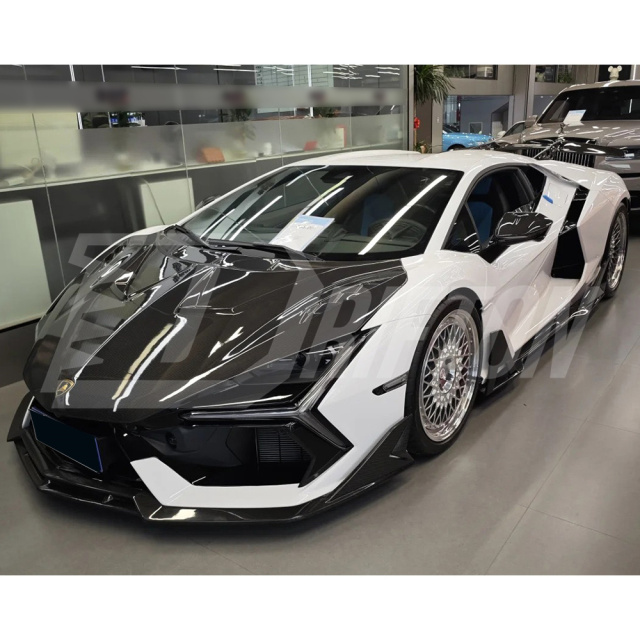 Duke Style Dry Carbon Fiber Front Lip Splitter For Lamborghini Revuelto 2023-ON