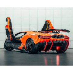 Duke Style Dry Carbon Fiber LED Lights Rear Diffuser Blades Fins For Lamborghini Revuelto 2023-ON