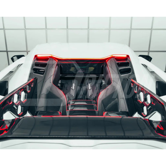 Duke Style Dry Carbon Fiber Rear Engine Cover Lid For Lamborghini Revuelto 2023-ON
