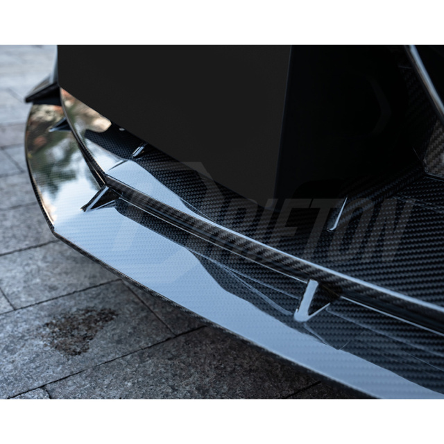 Mansory Style Dry Carbon Fiber Front Bumper Lip Splitters Set For Lamborghini Revuelto 2023-ON