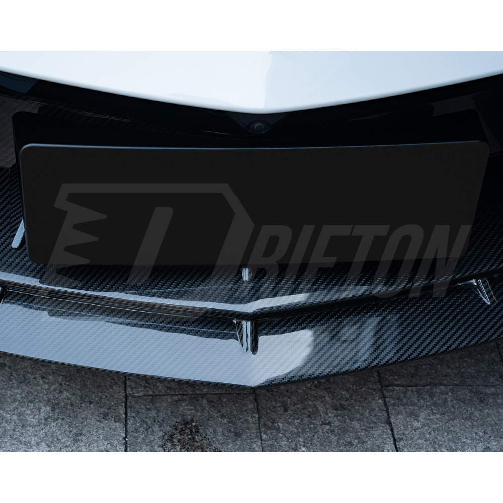 Mansory Style Dry Carbon Fiber Front Bumper Lip Splitters Set For Lamborghini Revuelto 2023-ON