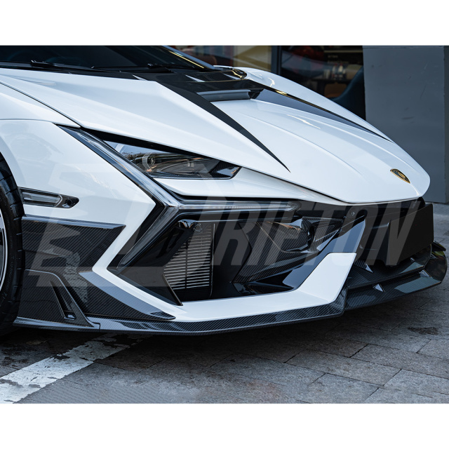 Mansory Style Dry Carbon Fiber Front Canards Side Panels For Lamborghini Revuelto 2023-ON