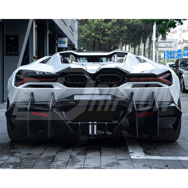 Mansory Style Dry Carbon Fiber Rear Diffuser For Lamborghini Revuelto 2023-ON