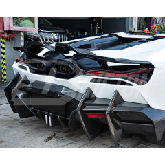 Mansory Style Dry Carbon Fiber Rear Spoiler Wing For Lamborghini Revuelto 2023-ON