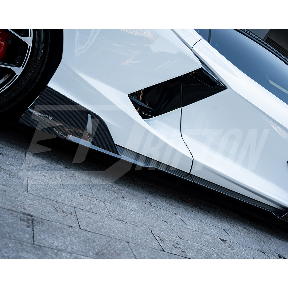 Mansory Style Dry Carbon Fiber Side Skirts For Lamborghini Revuelto 2023-ON