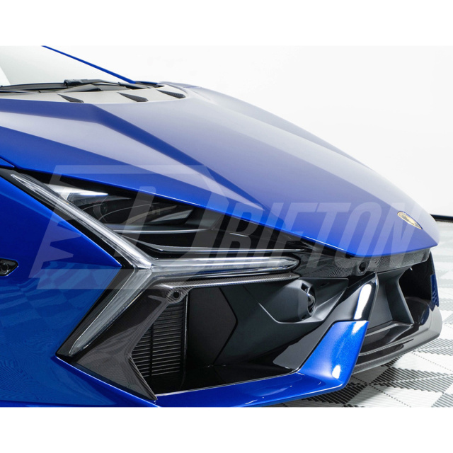OEM Style Dry Carbon Fiber Front Bumper Side Air Vent Cover Trims For Lamborghini Revuelto 2023-ON