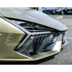 OEM Style Dry Carbon Fiber Front Bumper Side Air Vent Cover Trims For Lamborghini Revuelto 2023-ON