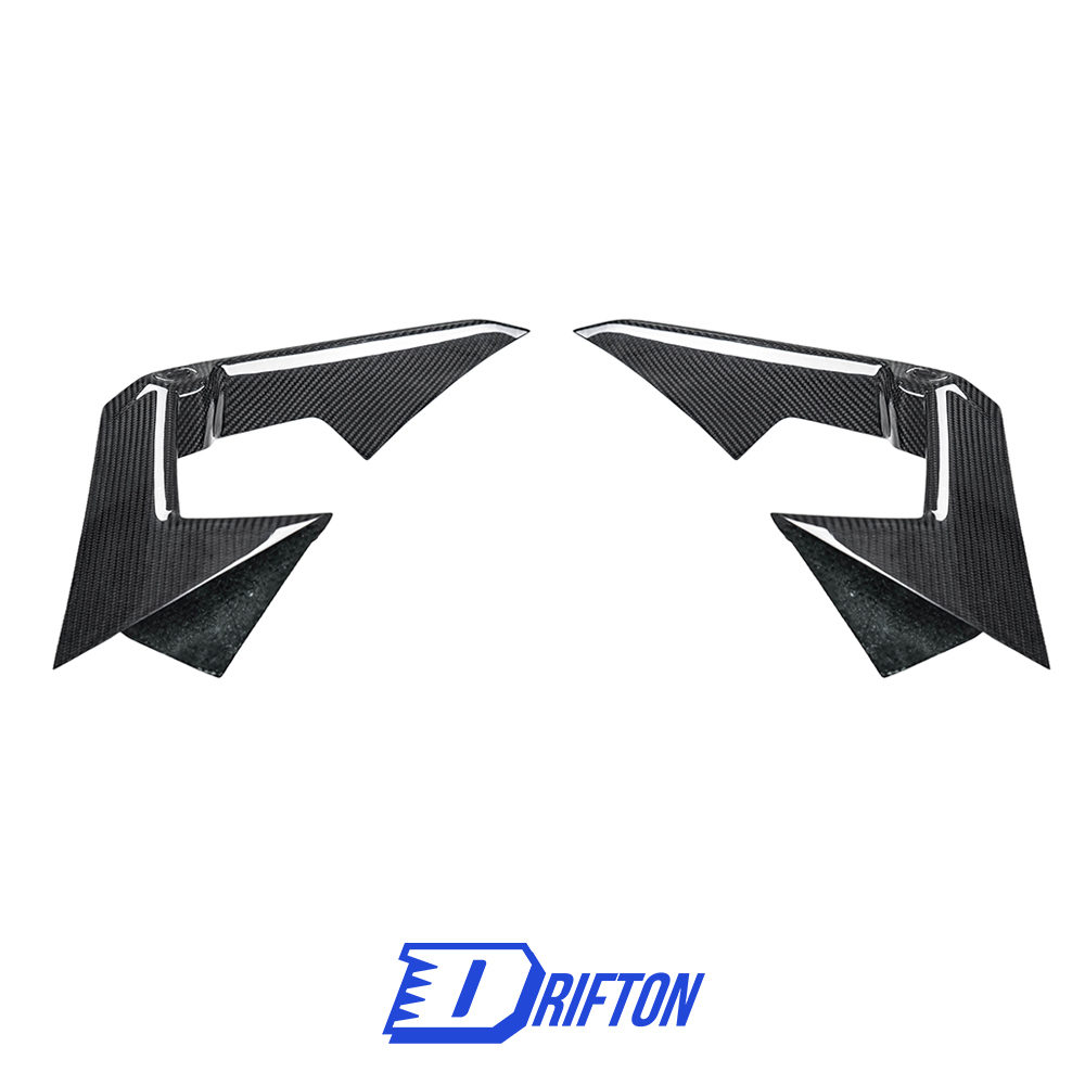 OEM Style Dry Carbon Fiber Front Bumper Side Air Vent Cover Trims For Lamborghini Revuelto 2023-ON