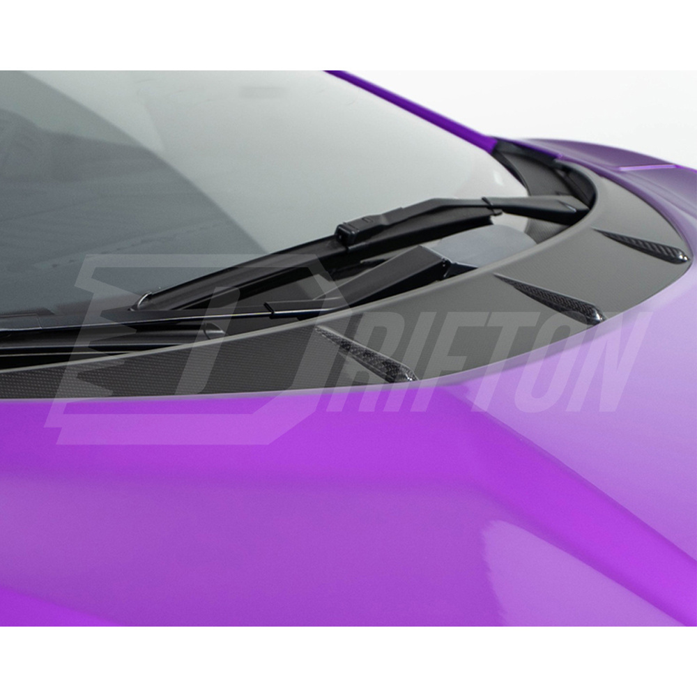 OEM Style Dry Carbon Fiber Hood Vent Cover Trim For Lamborghini Revuelto 2023-ON