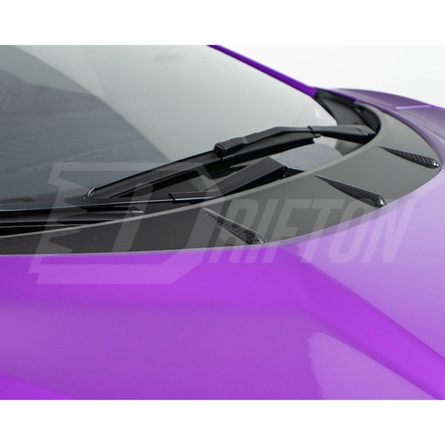 OEM Style Dry Carbon Fiber Hood Vent Cover Trim For Lamborghini Revuelto 2023-ON