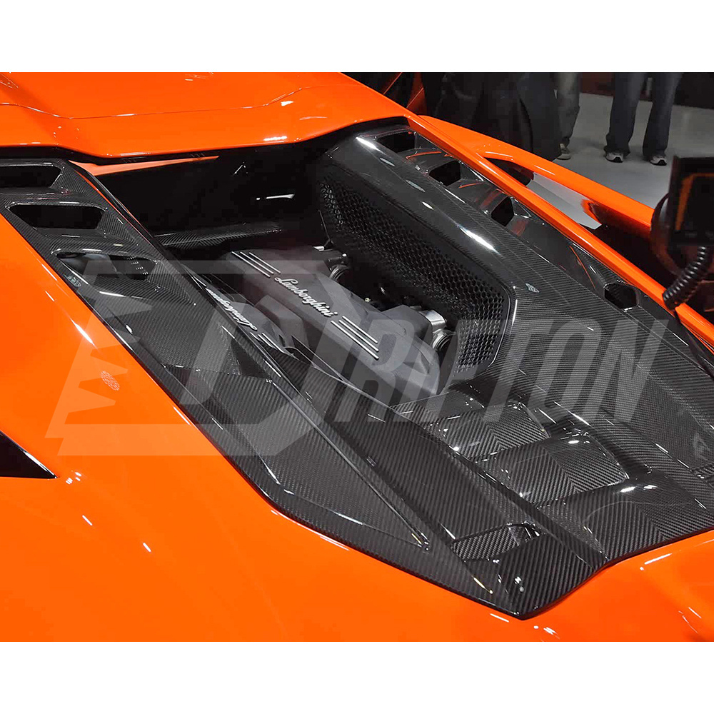 OEM Style Dry Carbon Fiber Rear Engine Lid Cover For Lamborghini Revuelto 2023-ON