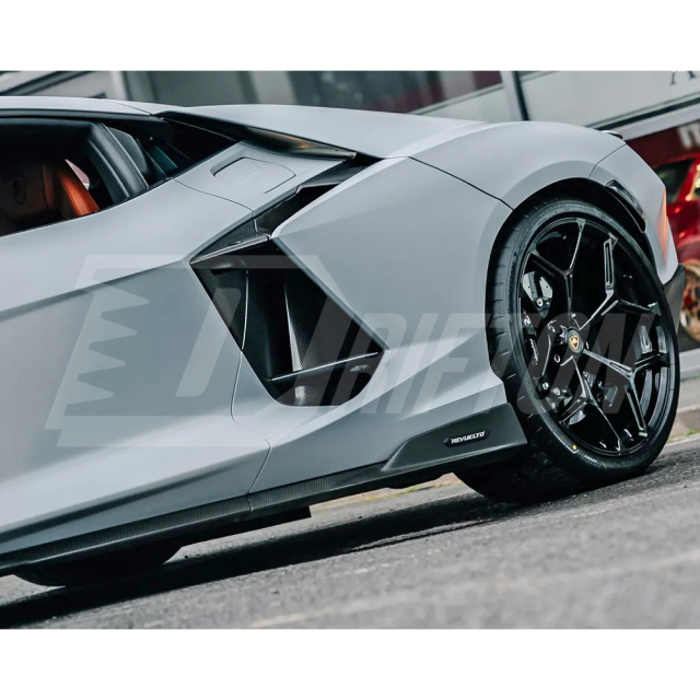 OEM Style Dry Carbon Fiber Rear Side Air Intake Vents Trim Set For Lamborghini Revuelto 2023-ON