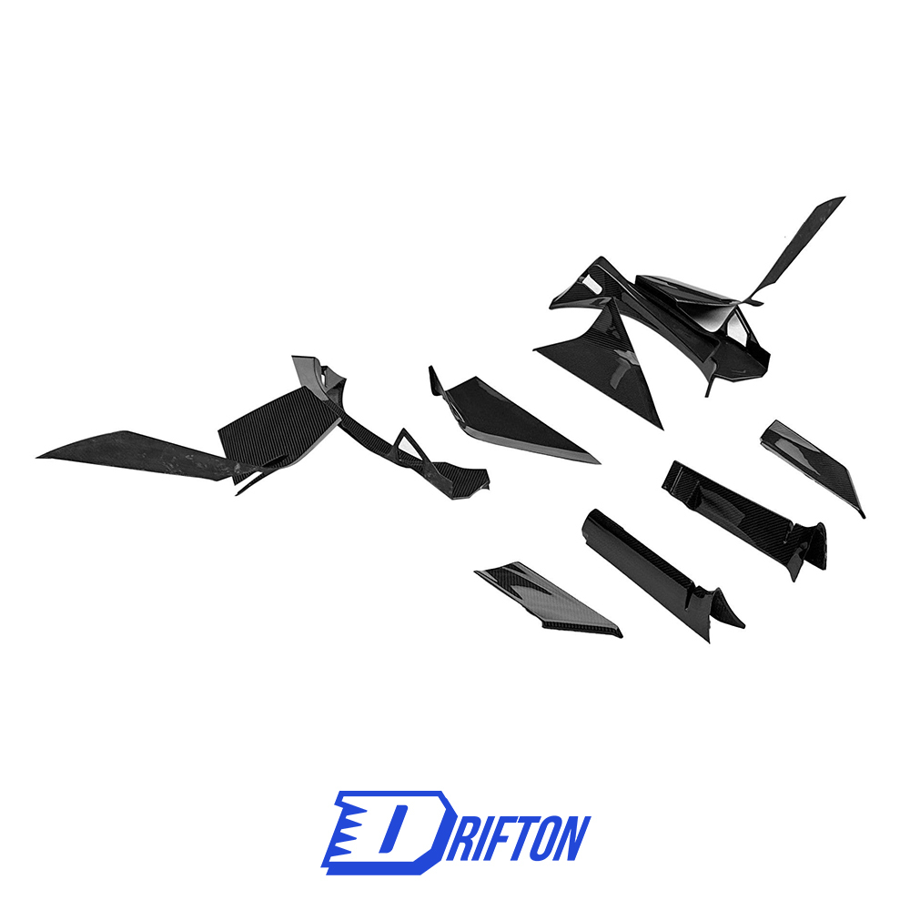 OEM Style Dry Carbon Fiber Rear Side Air Intake Vents Trim Set For Lamborghini Revuelto 2023-ON
