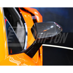 OEM Style Dry Carbon Fiber Side Mirror Cover Caps For Lamborghini Revuelto 2023-ON
