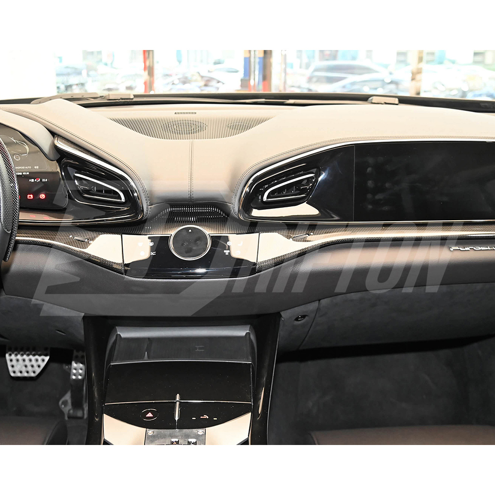 Dry Carbon Fiber Interiors Kits Center Console Strips Trim Panels For Ferrari Purosangue FUV