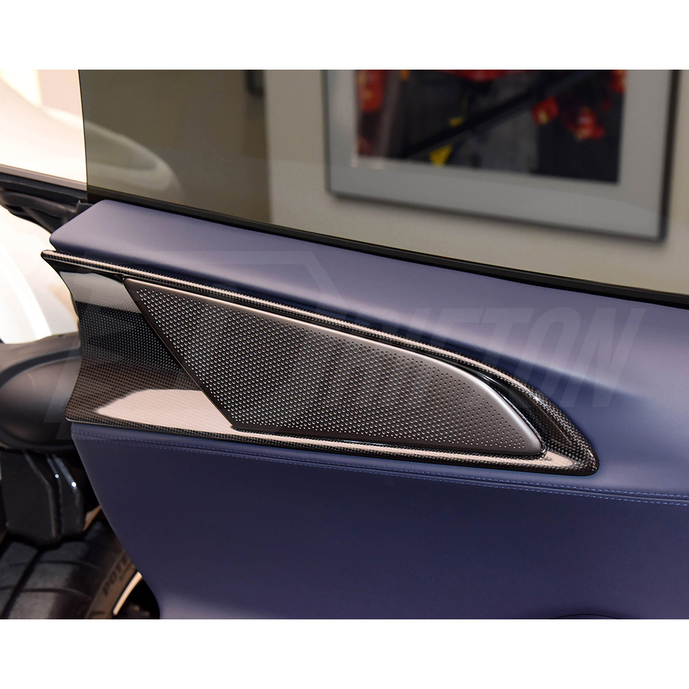 Dry Carbon Fiber Interiors Kits Rear Door Speakers Panels For Ferrari Purosangue FUV