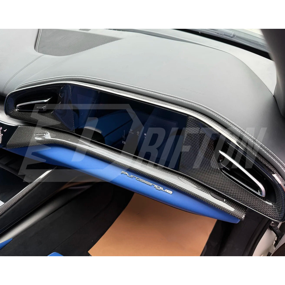 Dry Carbon Fiber Interiors Kits Passenger Dashboard Cover Trim For Ferrari Purosangue FUV