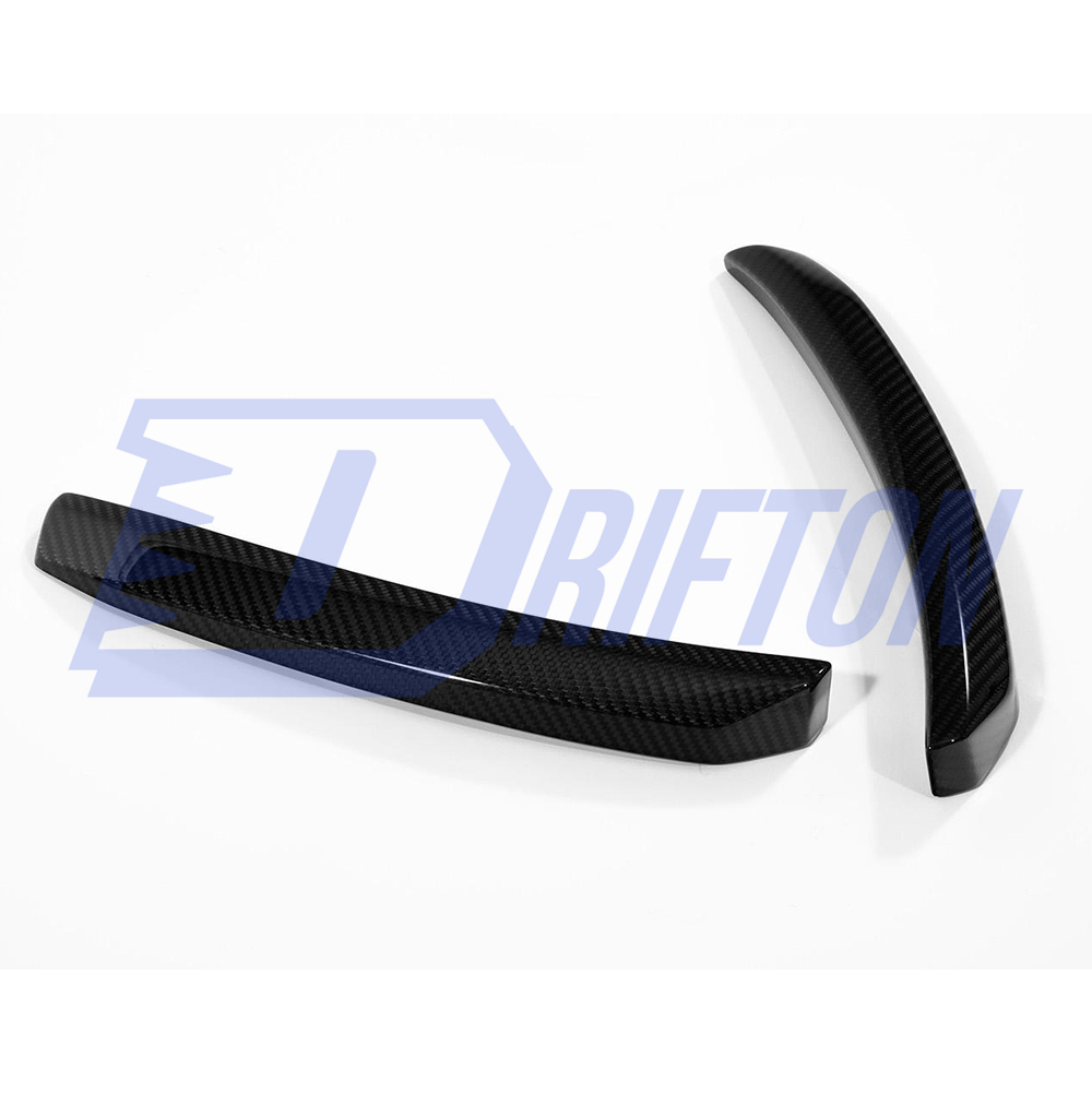 OEM Style Dry Carbon Fiber Front Bumper Side Splitters Uprights For Lamborghini Huracan STO 2021-2025