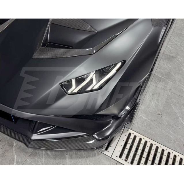 Vorsteiner Style Dry Carbon Fiber Front Bumper Canards For Lamborghini Huracan STO 2021-2025