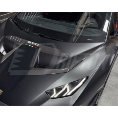 Vorsteiner Style Dry Carbon Fiber Front Hood Vent Trims For Lamborghini Huracan STO 2021-2025