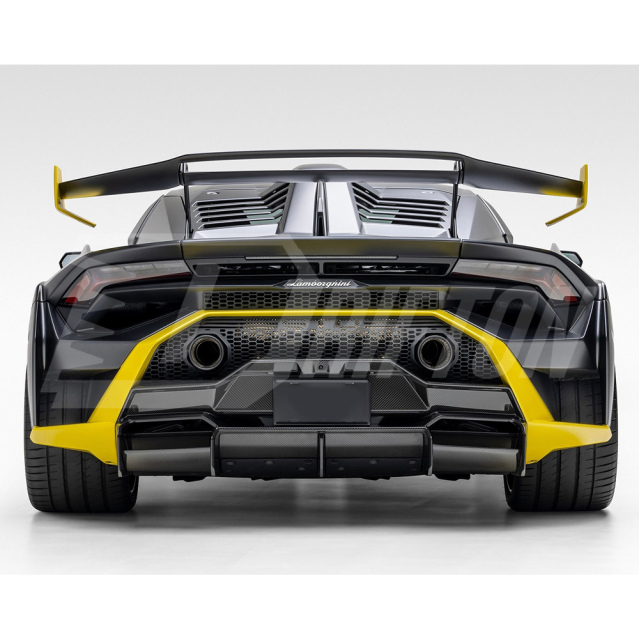 Vorsteiner Style Dry Carbon Fiber Rear Bumper Diffuser For Lamborghini Huracan STO 2021-2025