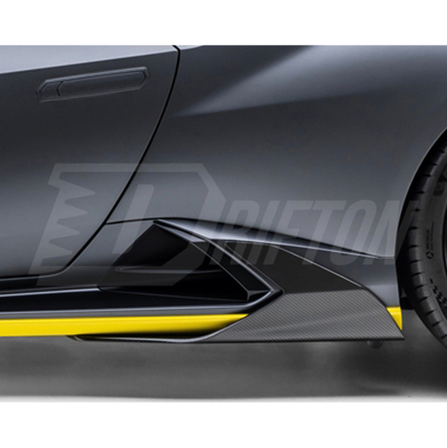 Vorsteiner Style Dry Carbon Fiber Side Skirt Trims For Lamborghini Huracan STO 2021-2025