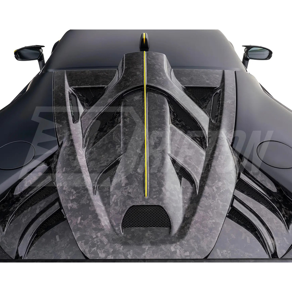 F9XX Mansory Style Dry Carbon Fiber Rear Engine Lid Cover For Ferrari SF90 Stradale