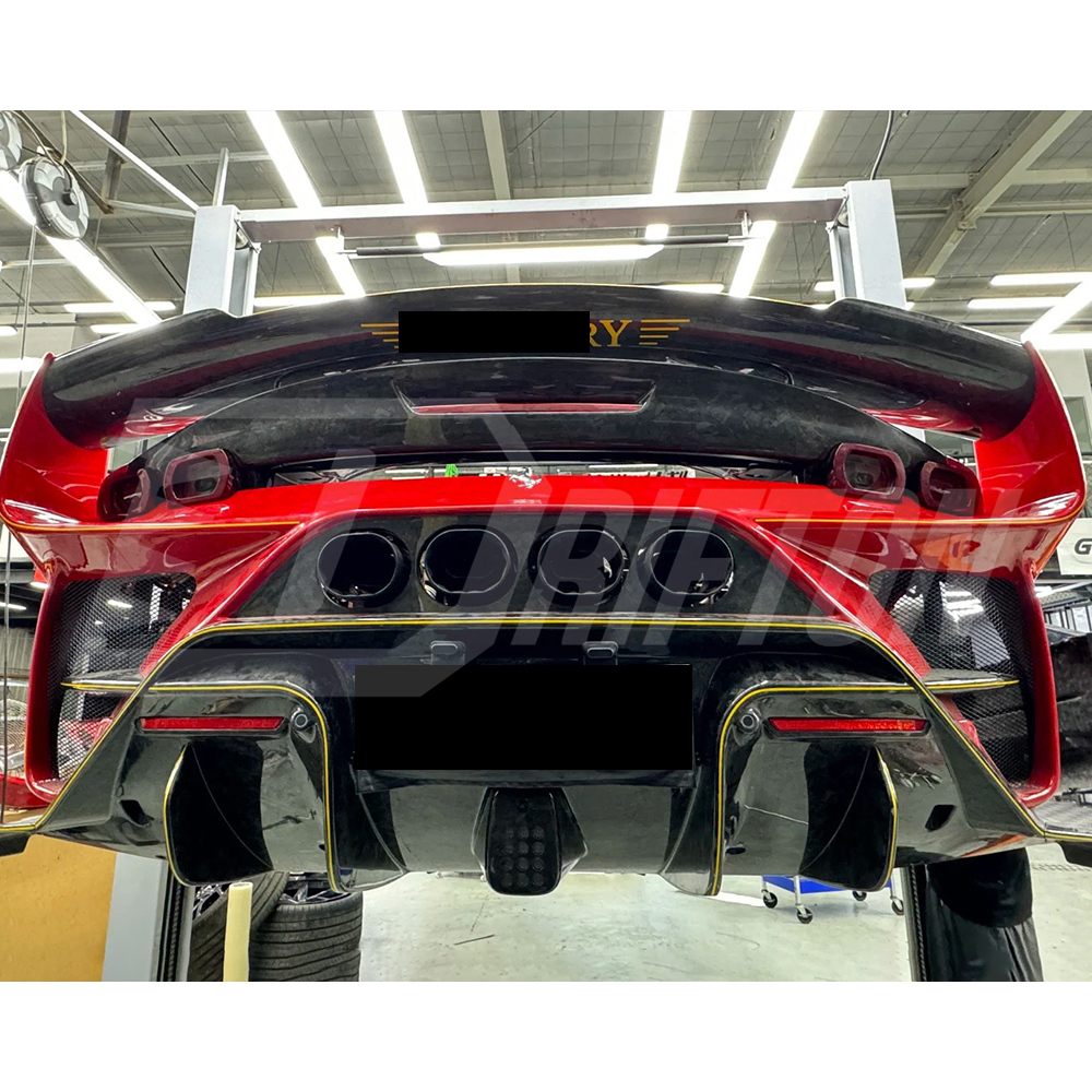F9XX Mansory Style Dry Carbon Fiber Wide Body Kits For Ferrari SF90 Stradale & Spider