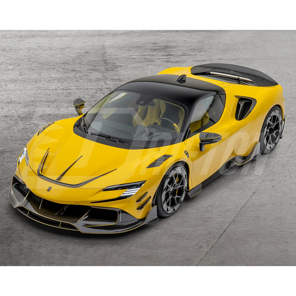Mansory Soft Style Dry Carbon Fiber Front Canards For Ferrari SF90 Stradale & Spider
