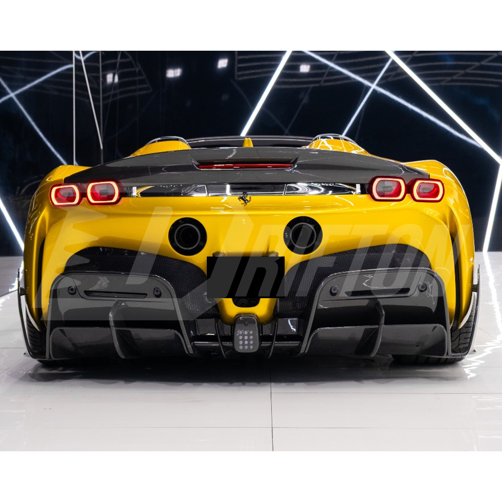 Mansory Soft Style Dry Carbon Fiber Rear Diffuser For Ferrari SF90 Stradale & Spider