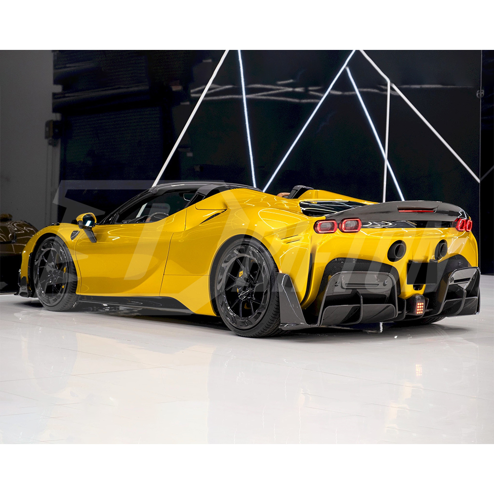 Mansory Soft Style Dry Carbon Fiber Rear Diffuser For Ferrari SF90 Stradale & Spider