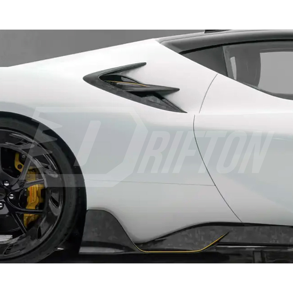 Mansory Soft Style Dry Carbon Fiber Side Rear Air Vents Trim For Ferrari SF90 Stradale & Spider