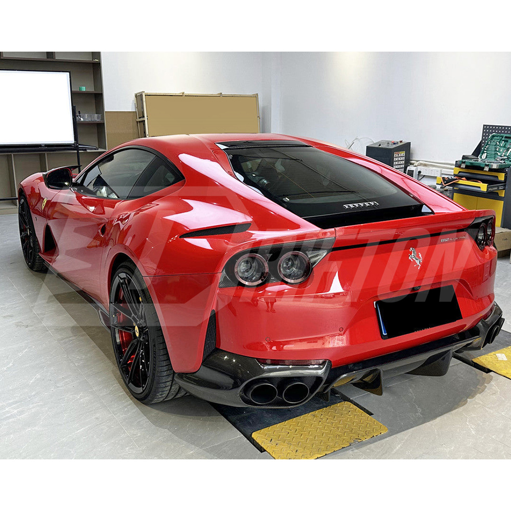OEM Style Dry Carbon Fiber Rear Diffuser For Ferrari 812 Superfast GTS 2017-2023