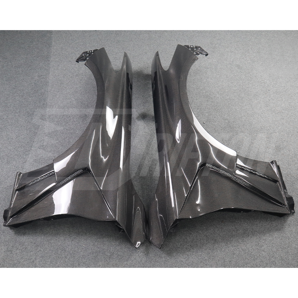 Vented V3 Style Carbon Fiber Front Fenders For Infiniti Q60 2016-2022