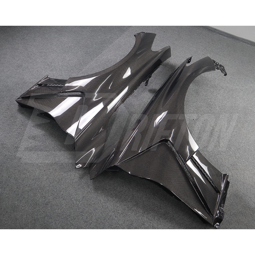 Vented V3 Style Carbon Fiber Front Fenders For Infiniti Q60 2016-2022