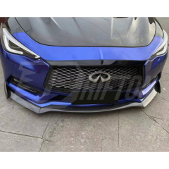 3PCS Style Carbon Fiber Front Lip For Infiniti Q60 2016-2022