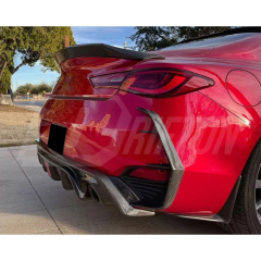Carbon Fiber Rear Bumper C-Blades Canard Fins For Infiniti Q60 2016-2022