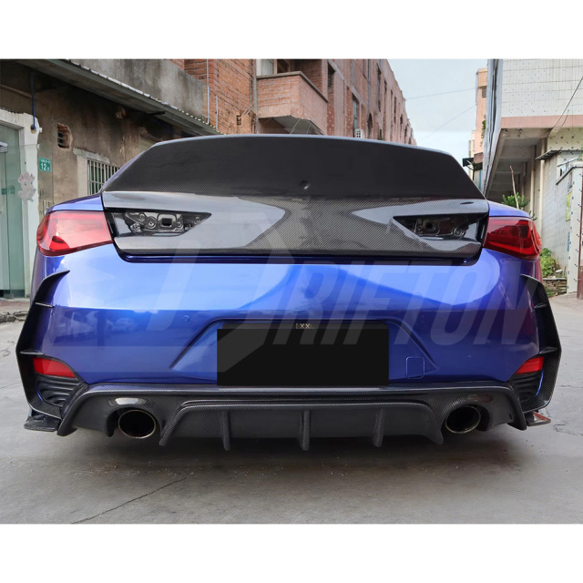 Carbon Fiber Rear Diffuser For Infiniti Q60 2016-2022