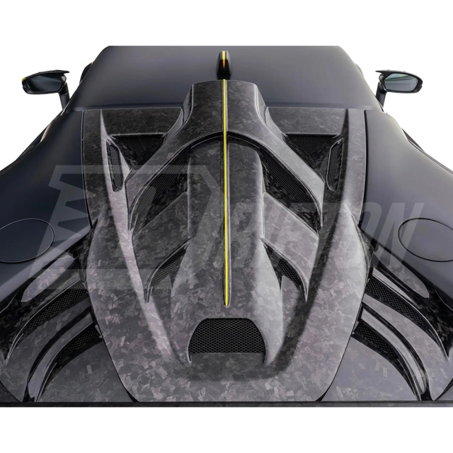 F9XX Mansory Style Dry Carbon Fiber Rear Engine Lid Cover For Ferrari SF90 Stradale
