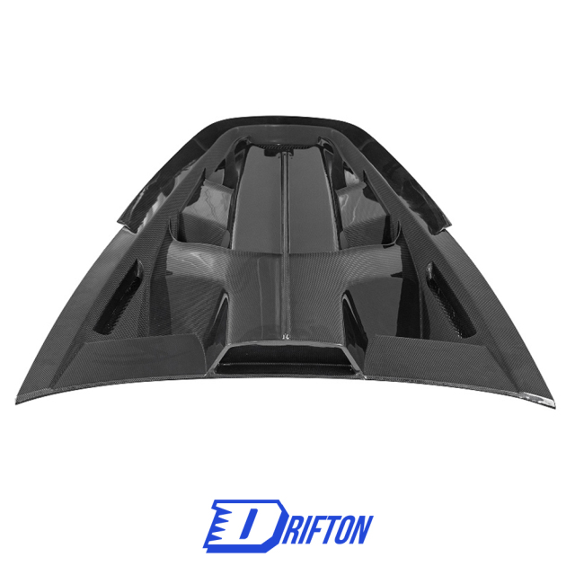 F9XX Mansory Style Dry Carbon Fiber Rear Engine Lid Cover For Ferrari SF90 Stradale