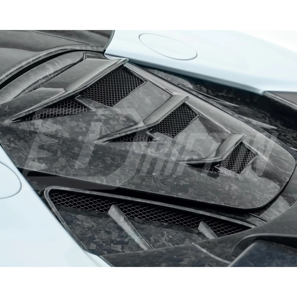 F9XX Mansory Style Dry Carbon Fiber Rear Engine Radiator Plate Set For Ferrari SF90 Spider